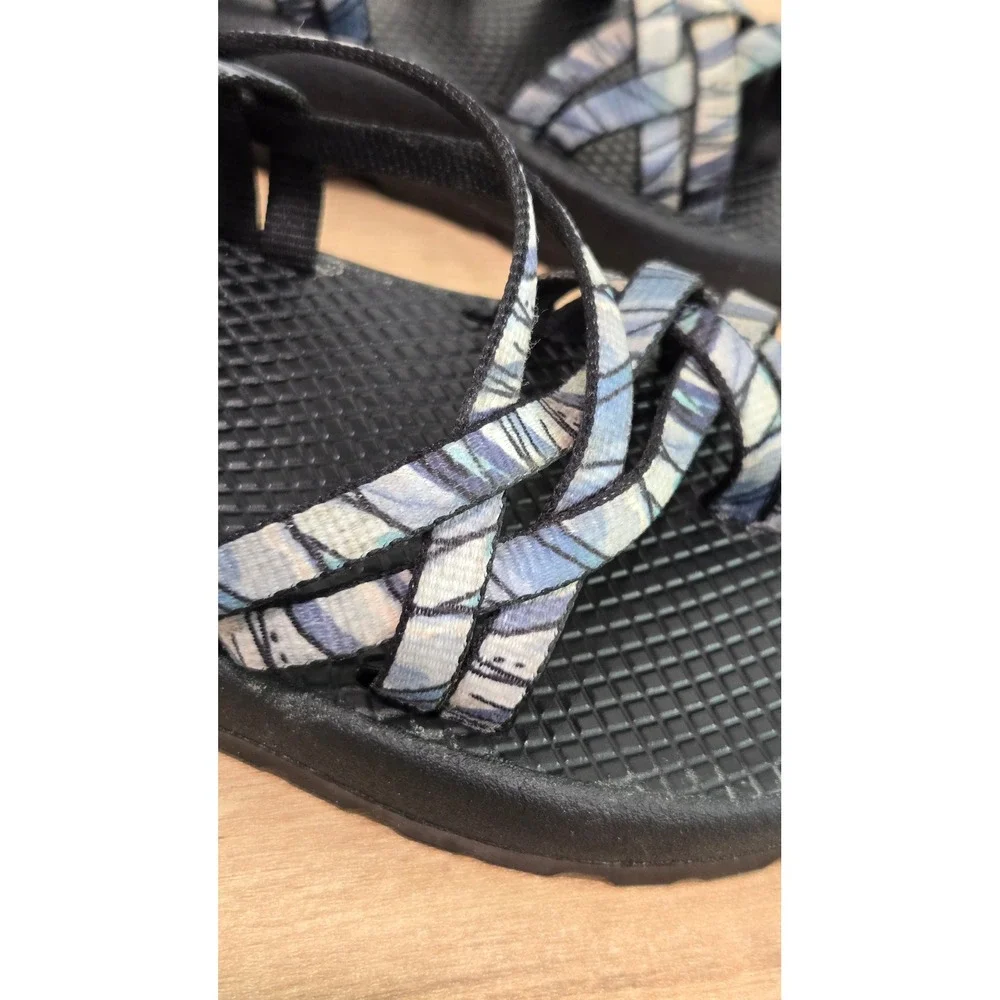 Chaco Z/X2 Sandals Womens‎ 6 Blue pattern Toe Loop Hiking Sport Water USA Beach